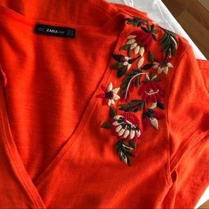 Zara embroidered dress
